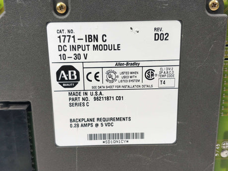 AB 1771-IBN SER.C DC INPUT MODULE Rev.C02