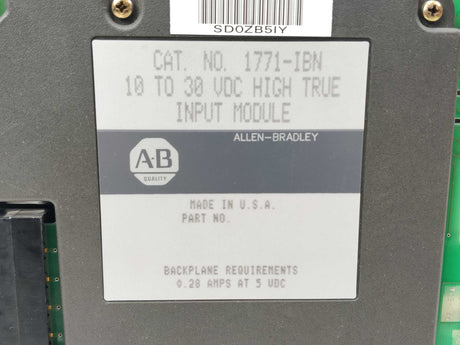 AB 1771-IBN 10-30VDC high true input module