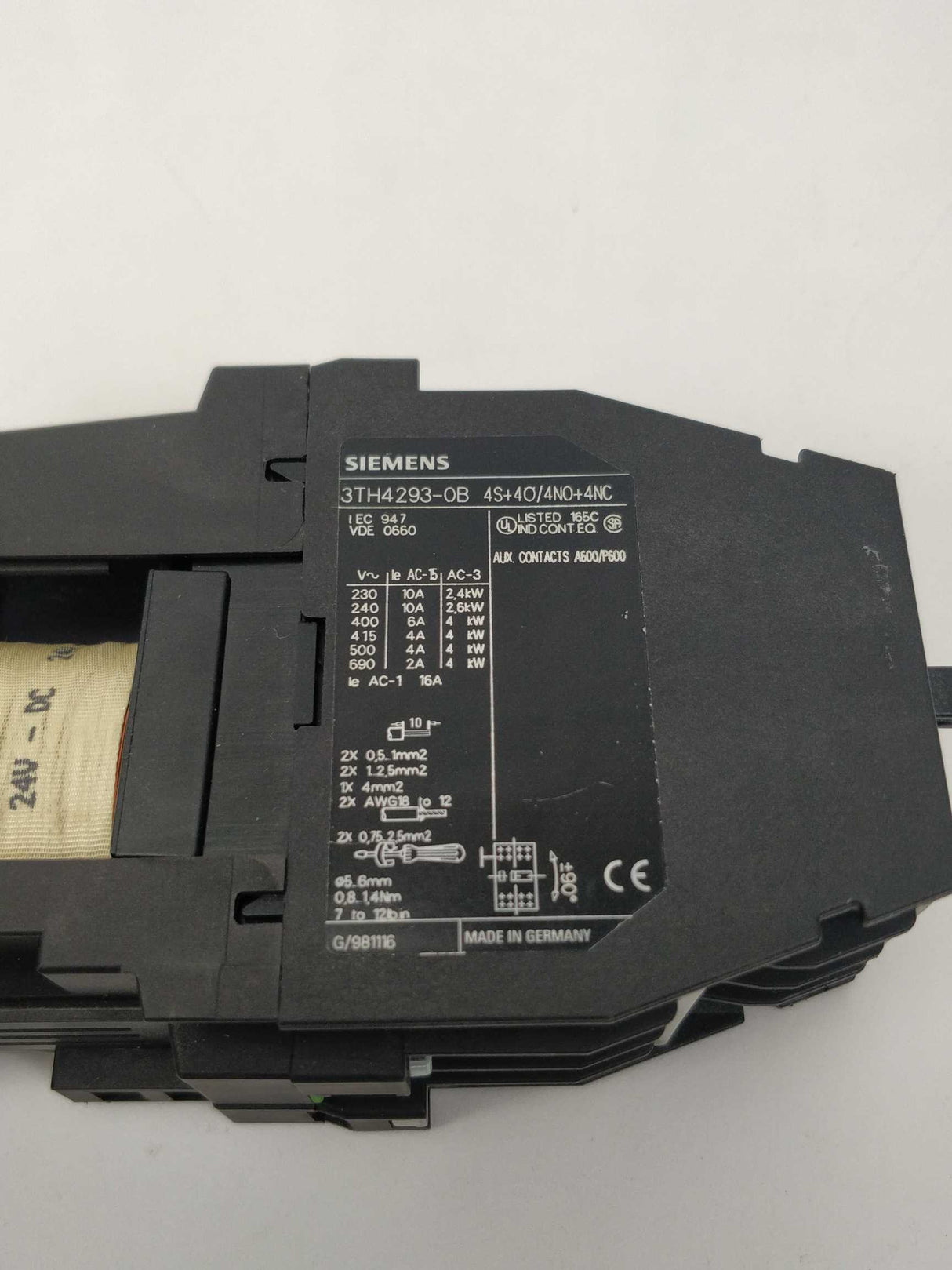 Siemens 3TH4293-0B Contactor Relay