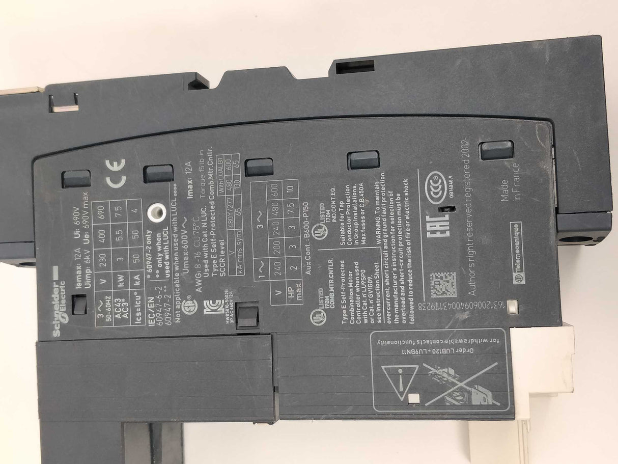 Schneider Electric LUB12 Non reversing power base 12A