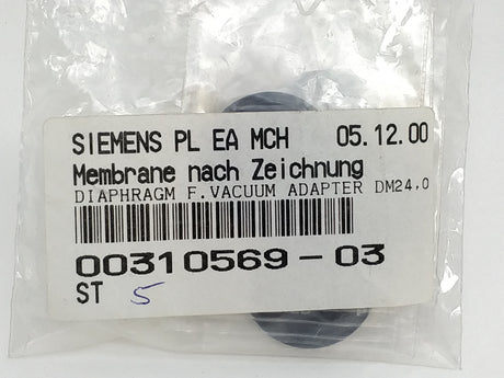 Siemens 00310569-03 Diaphragm F.Vacuum Adapter DM24.0