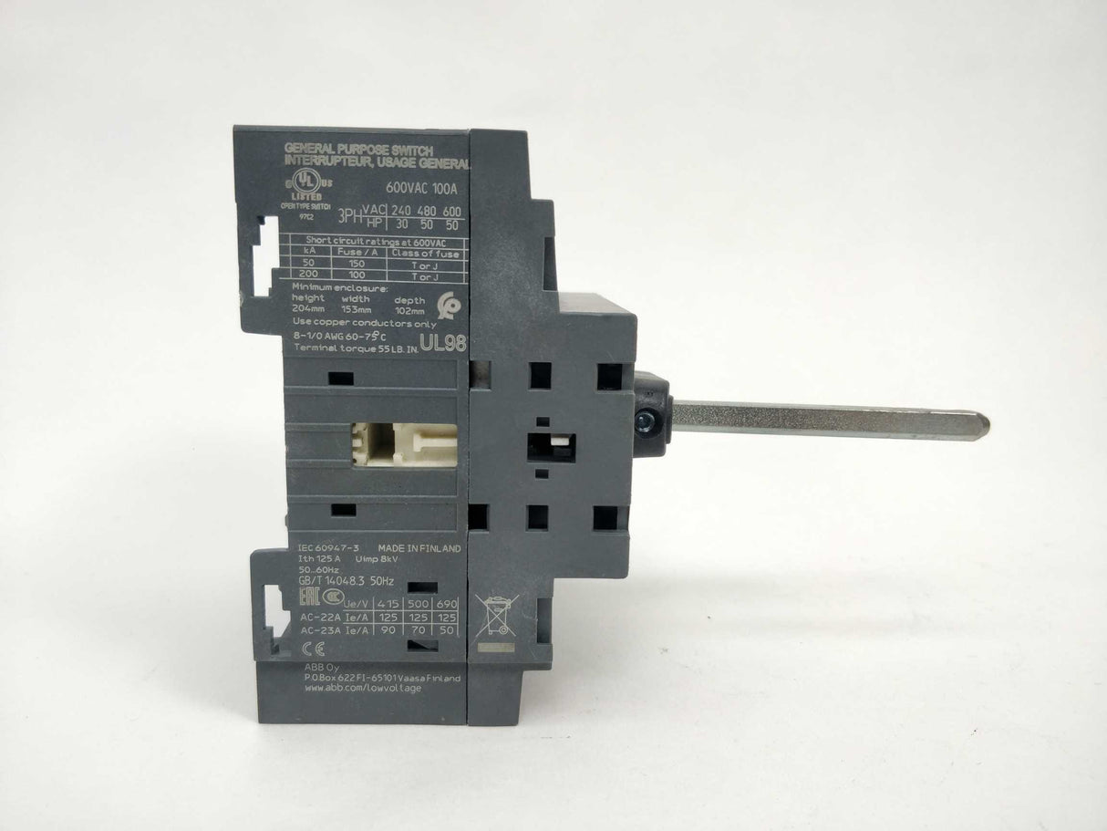 ABB OT125F4N2 4-pole switch disconnector