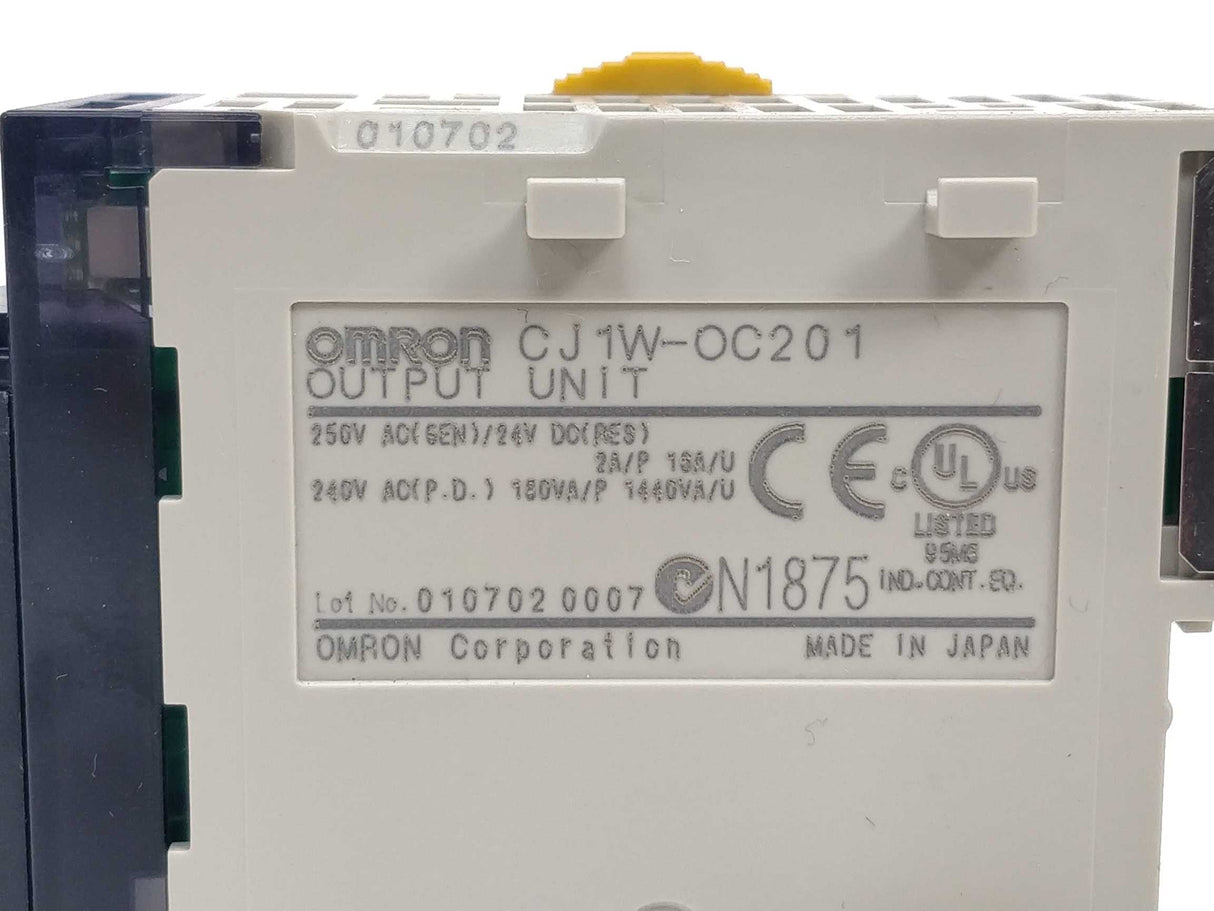 OMRON CJ1W-OC201 Output Unit OD-507-18P