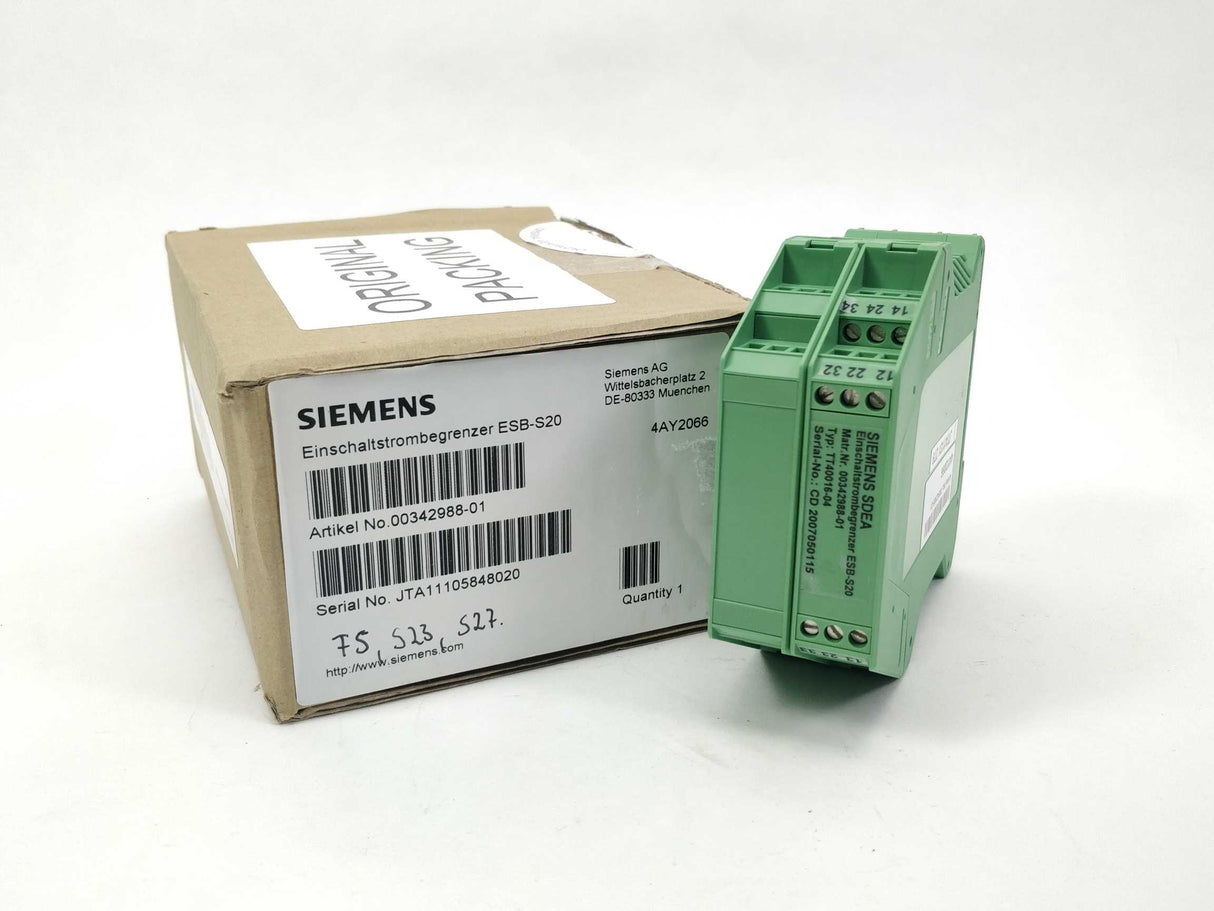 Siemens 00342988-01 ESB-S20 4AY2066 TT40016-04