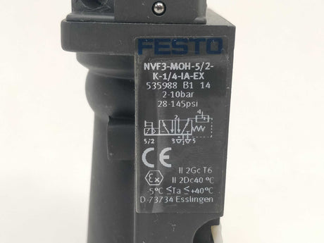 Festo NVF3-MOH-5/2-K-1/4-IA-EX. 535988 NVF3-MOH-5/2-K-1/4-IA-EX