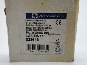 TELEMECANIQUE LA8 DN11 023648, Lateral contact block.