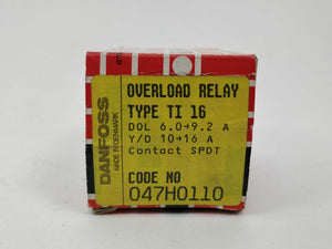 Danfoss 047H0110 Overload Relay TI 16 6,0-9,2A