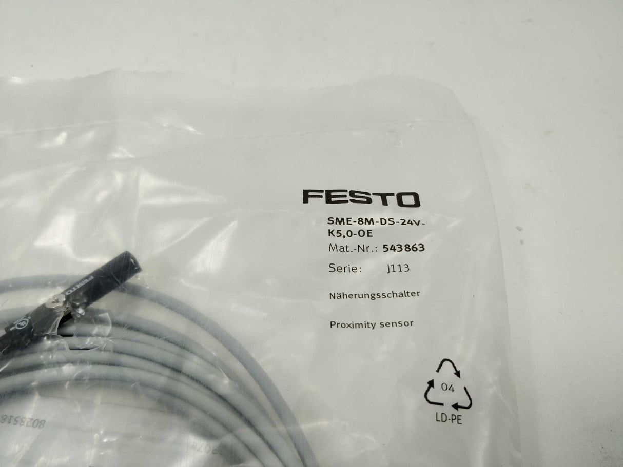 Festo 543863 SME-8M-DS-24V-K-5,0-OE Proximity Sensor