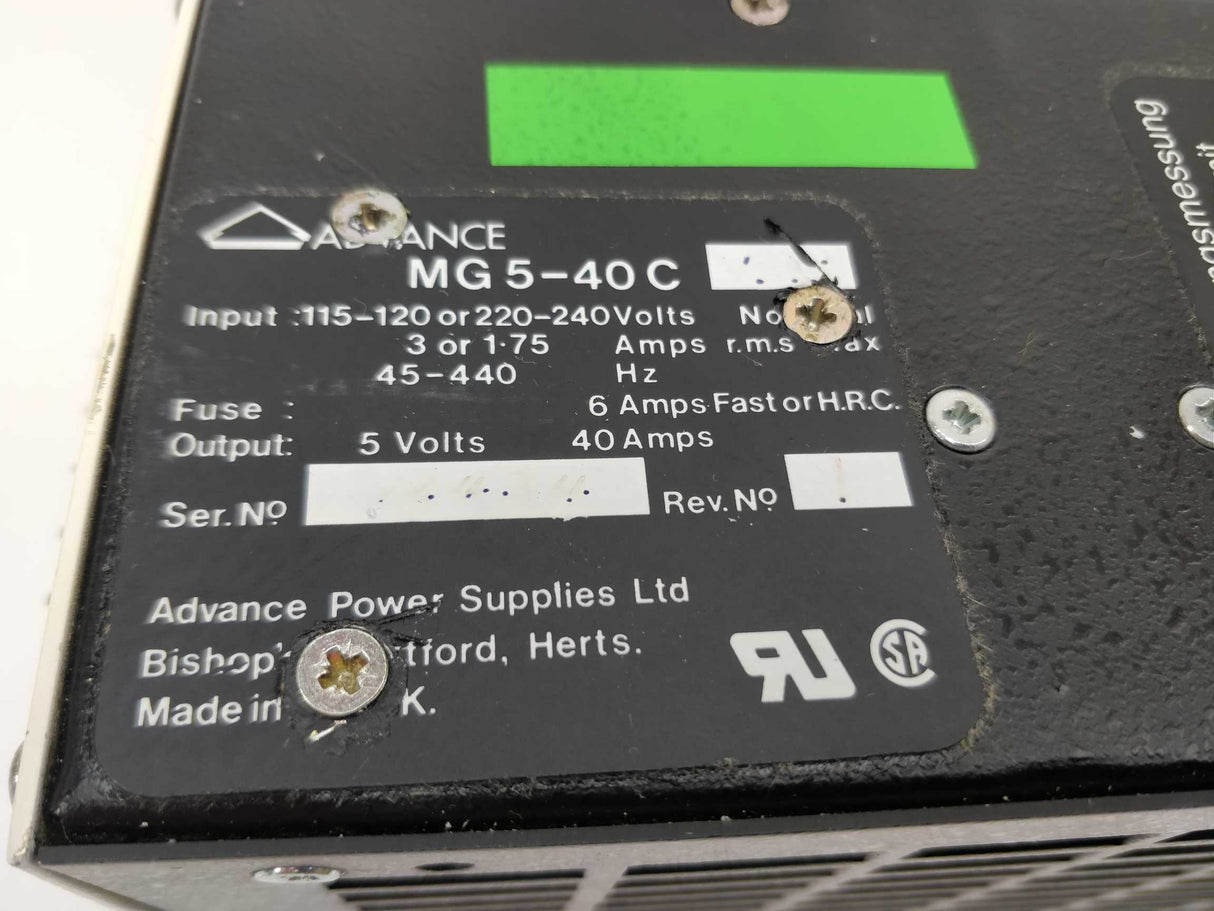 ADVANCE MG5-40C Power Supply