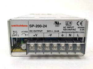 Switchbox SP-200-24 100-2240VAC. 24VDC 8.4A