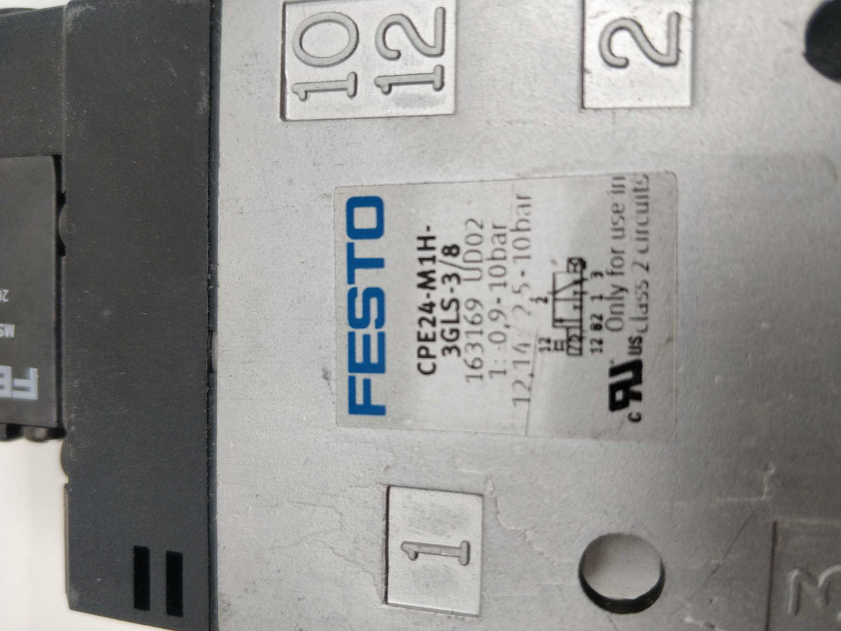 Festo 163169 CPE24-M1H-3GLS-3/8 Solenoid Valve