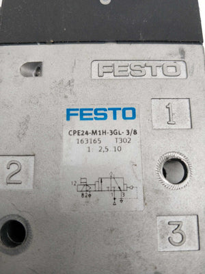 Festo 163165 CPE24-M1H-3GL-3/8 Solenoid Valve