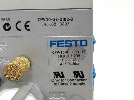 Festo 546188 With 18200, 4x 161416, 3x 161368, 178678, 6843 & 4x 176055