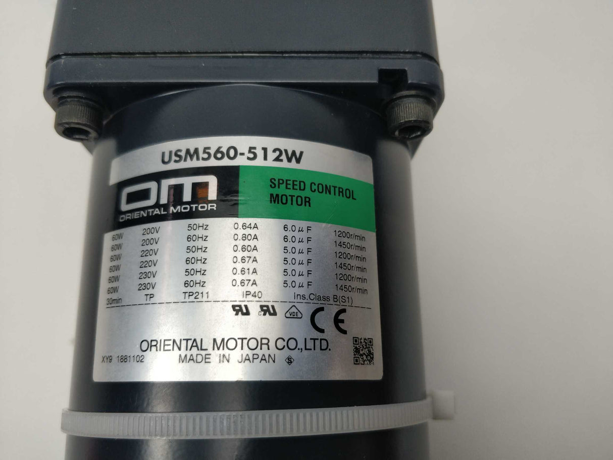 Oriental Motor USM560-512W Motor & 5GU180KB Gearhead