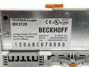 Beckhoff BK3120 PROFIBUS Economy plus Bus Coupler 24 VDC