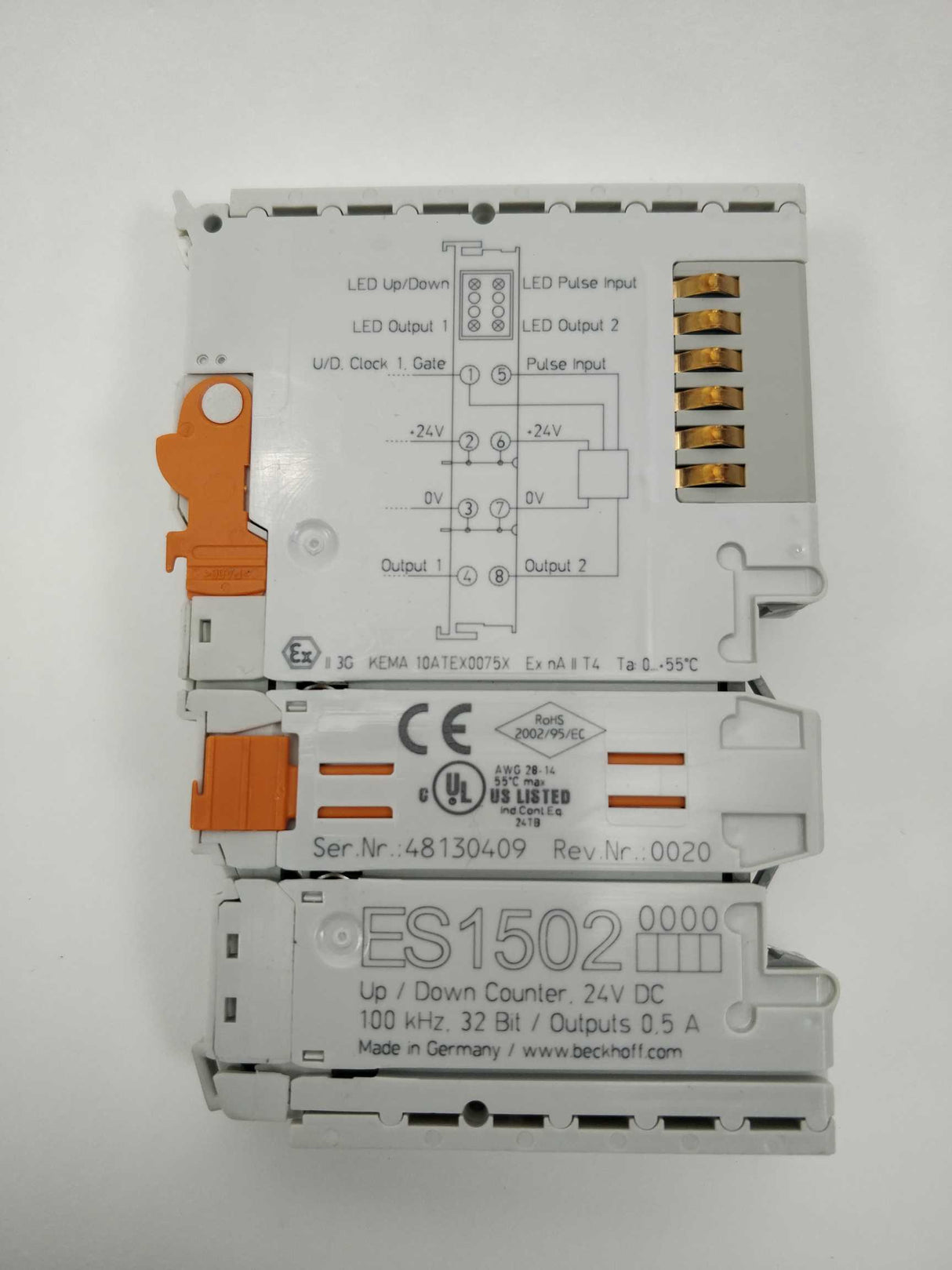 Beckhoff ES1502 Up/Down Counter 24V SC 100 kHz 32BIt/outputs 0.5A