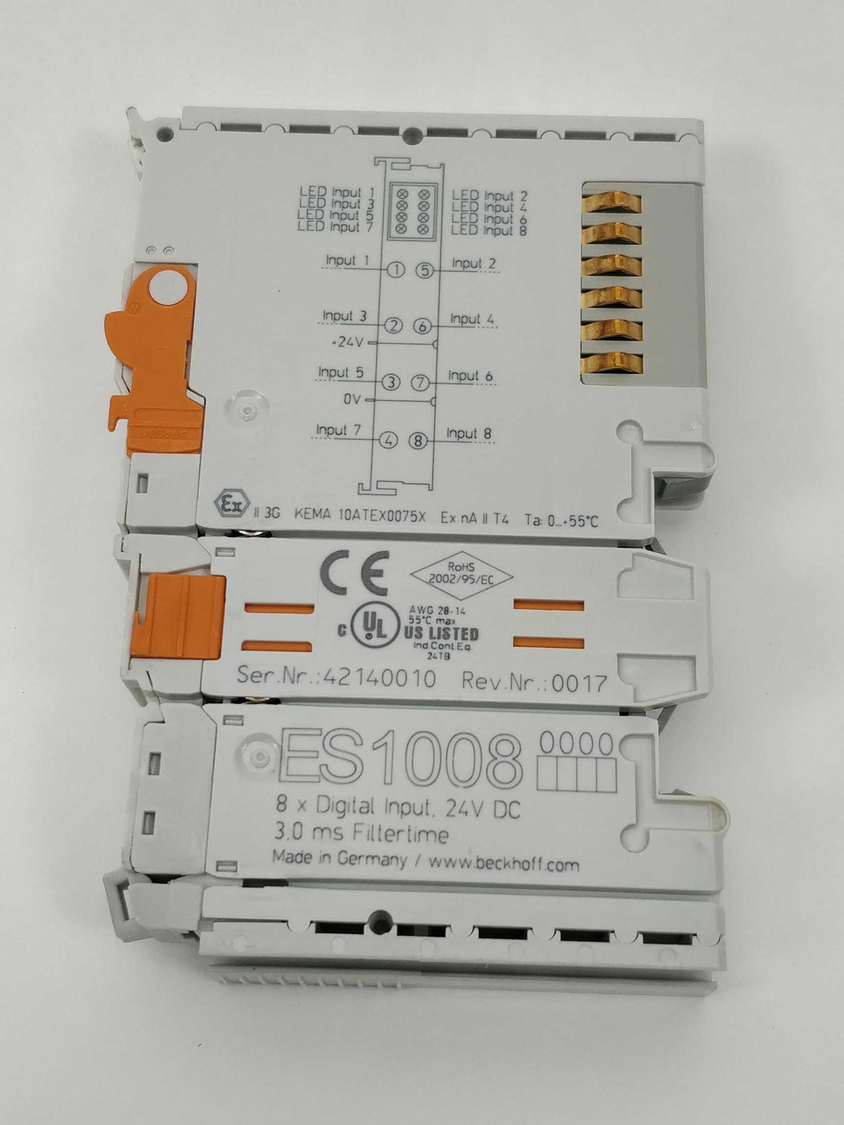 Beckhoff ES1008 8xDigital Input 24V DC 3.0ms Filterlime