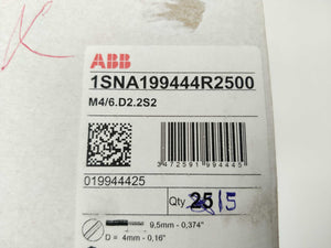 ABB 1SNA199444R2500. M4/6.D2.2S2 1SNA199444R2500. 15 Pcs