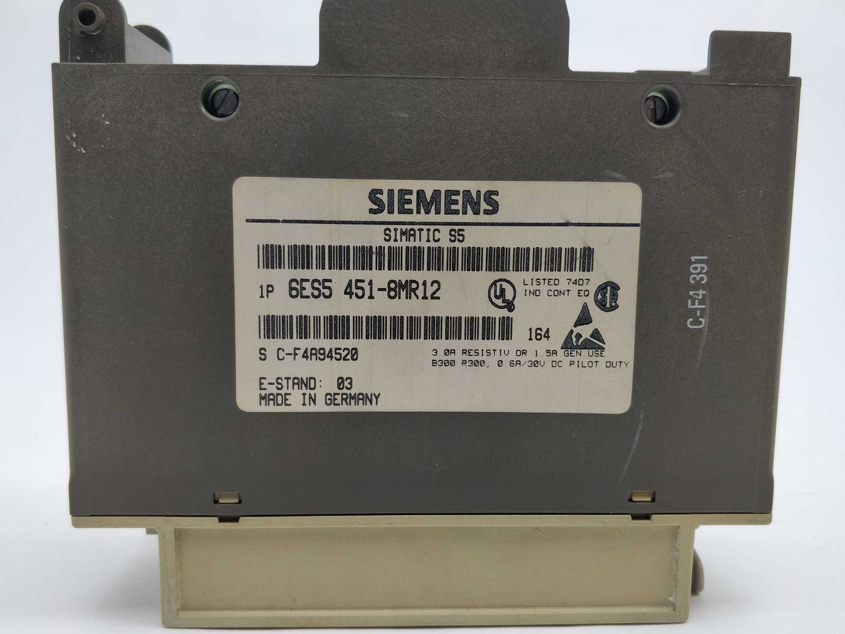 Siemens 6ES5451-8MR12 Simatic S5 Relay output