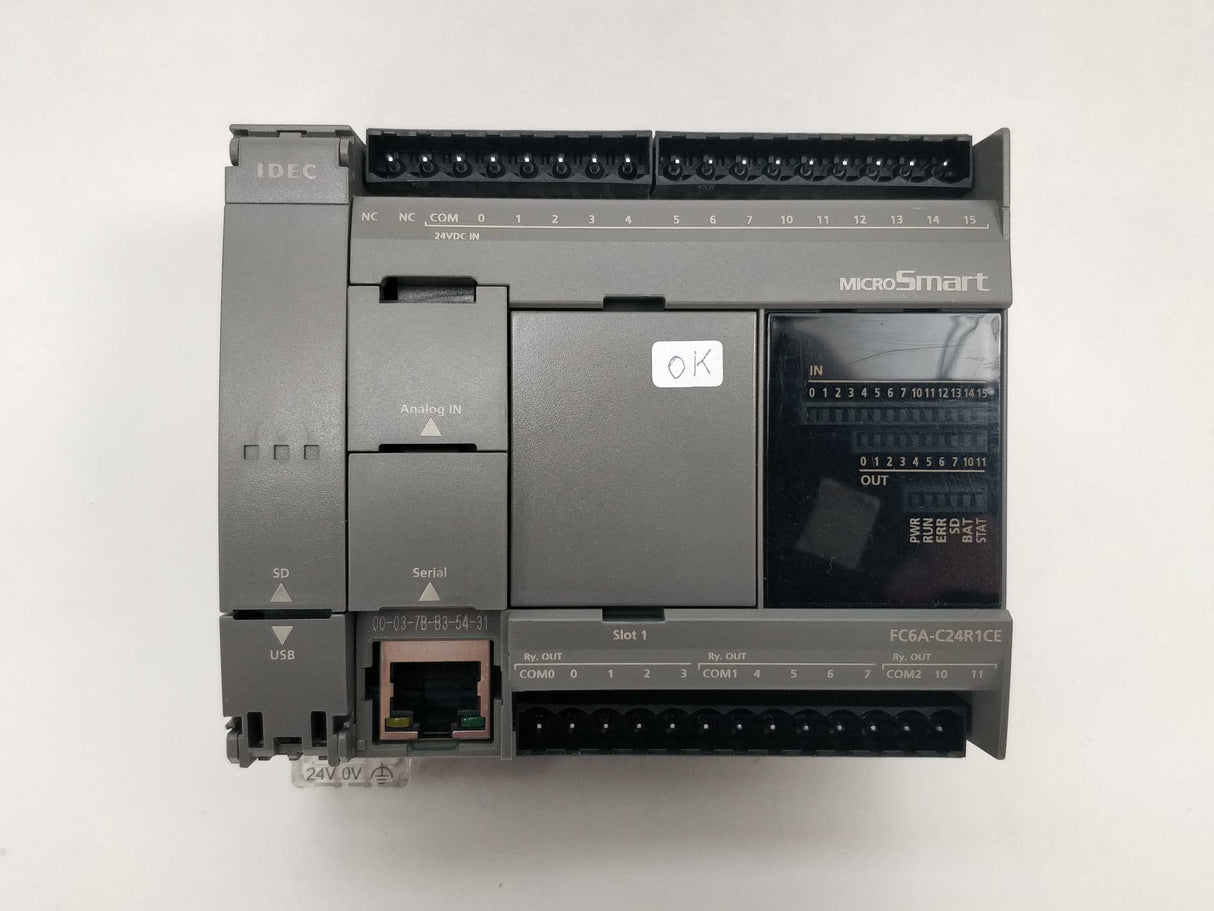 Idec FC6A-C24R1CE 24IO CPU 24VDC Relay