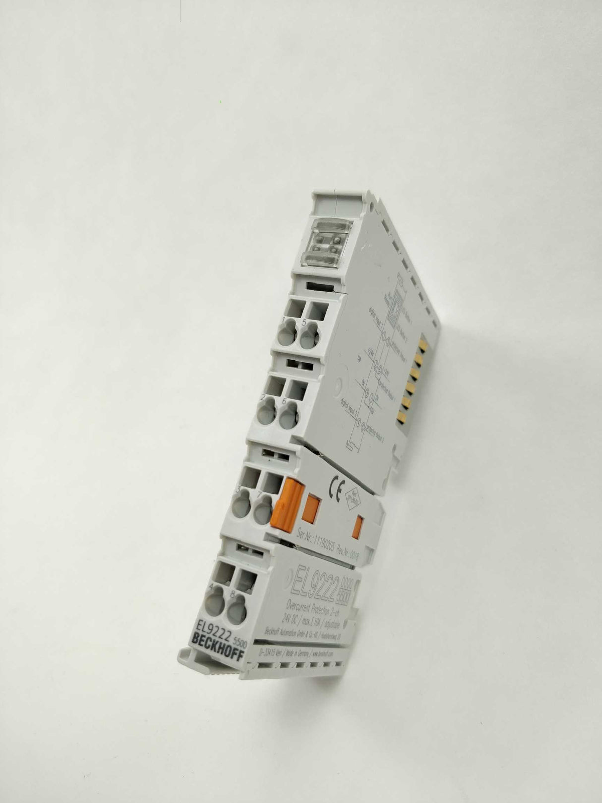 Beckhoff EL9222-5500 Overcurrent protection 2-ch 24VDC max. ∑ 10A adjustable