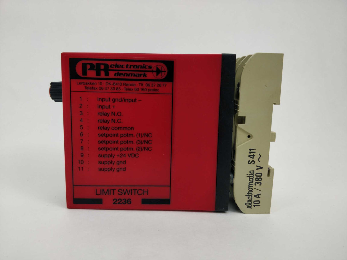 PR Electronics 2236 X1B1 Limit Switch with Electromatic S411