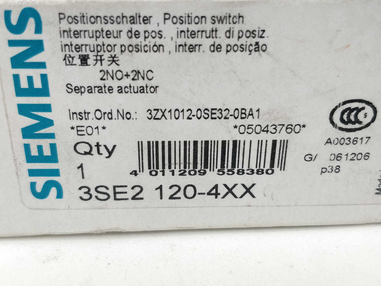 Siemens 3SE2 120-4XX Position Switch