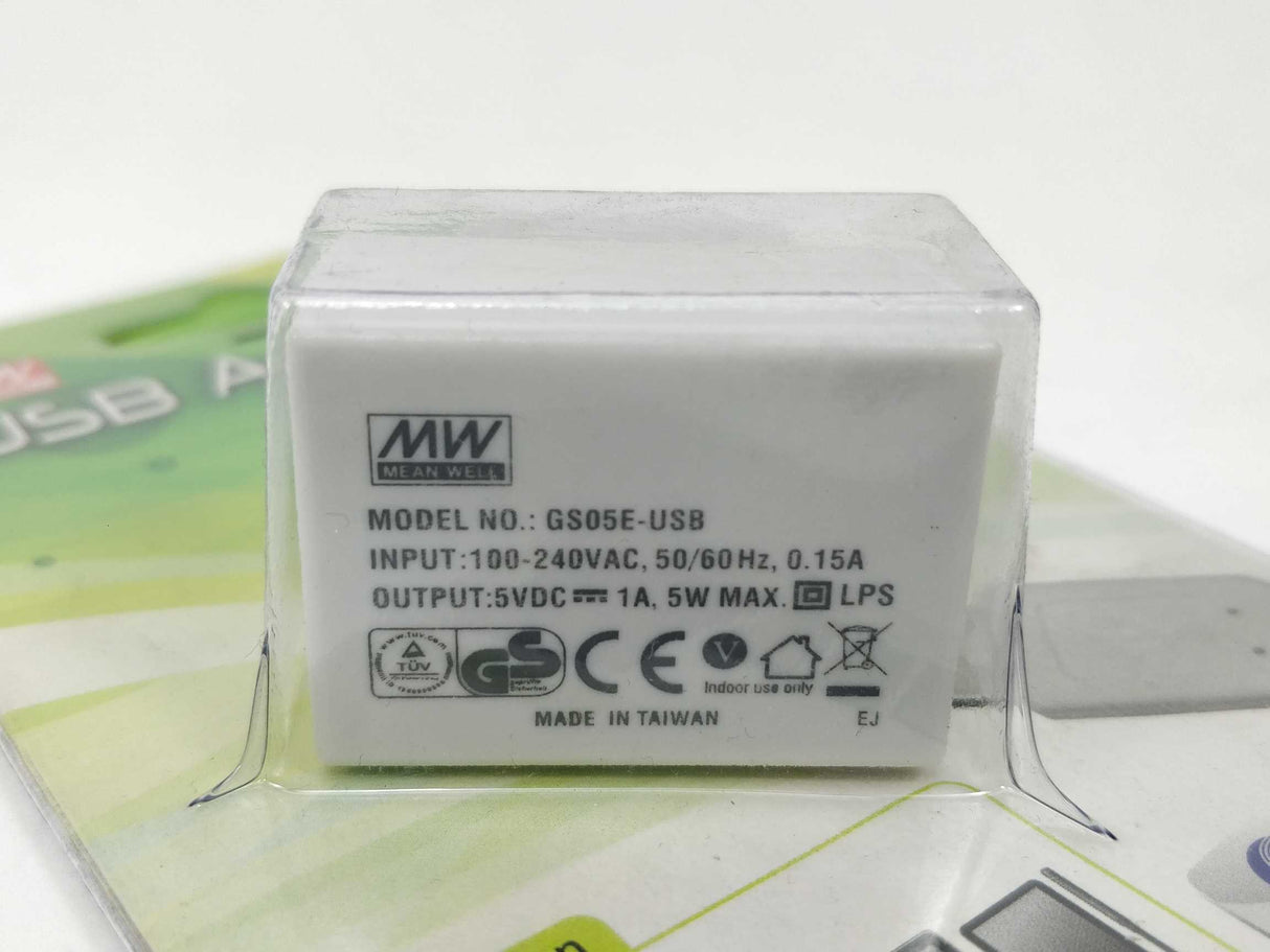 Mean Well GS05E-USB AC/DC, adaptor, 5W, USBout