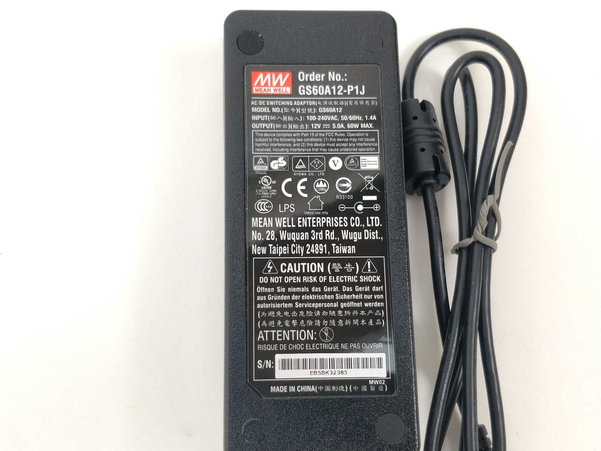 Mean Well GS60A12-P1J AC/DC adaptor, 60W, 12V