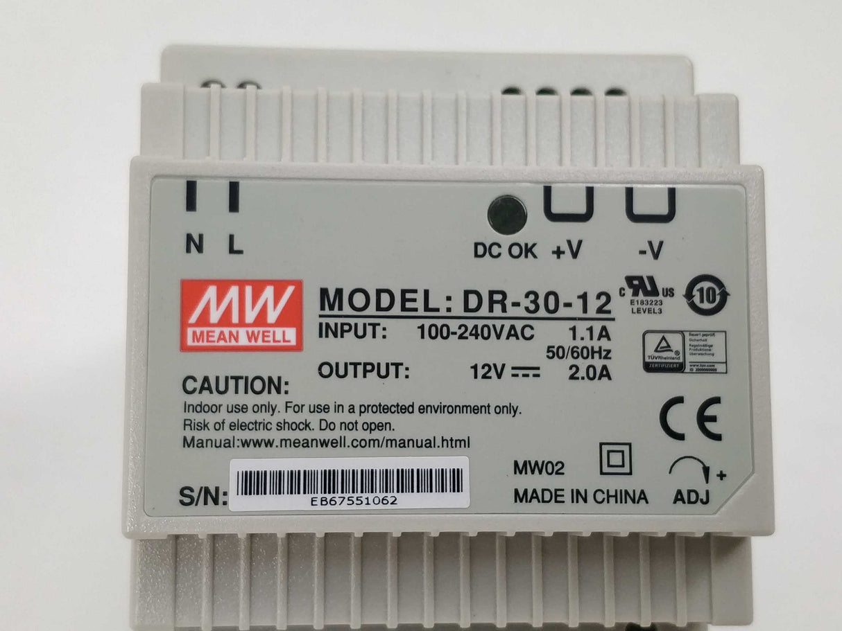 Mean Well DR-30-12 Power supply output: 12V 2.0A