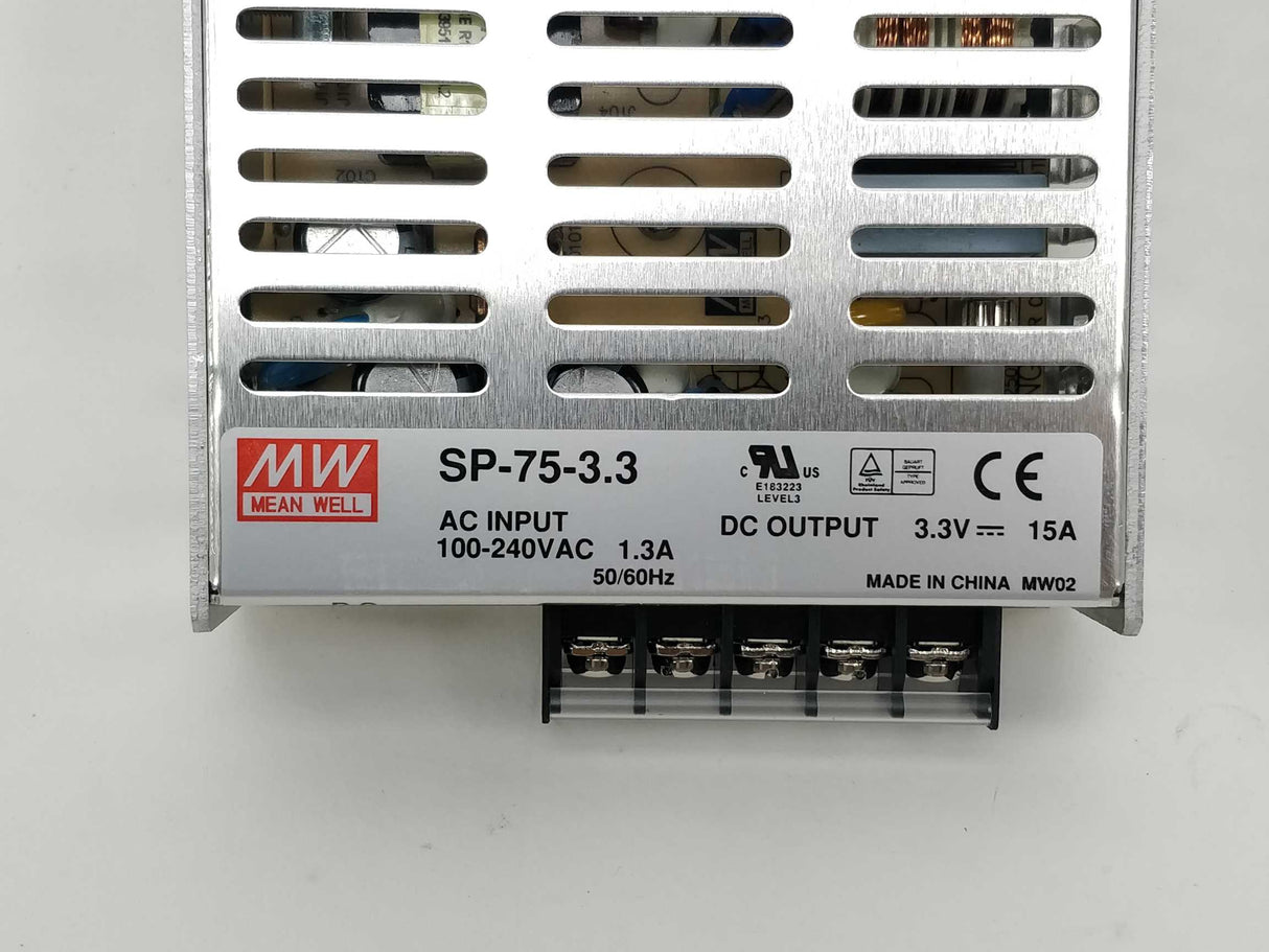 Mean Well SP-75-3.3 AC/DC Enclosed power supply; Output 3.3Vdc at 15A