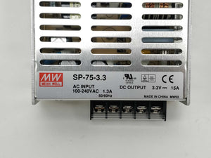 Mean Well SP-75-3.3 AC/DC Enclosed power supply; Output 3.3Vdc at 15A