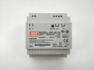 Mean Well DR-30-24 Power supply output: 24V 1.5A