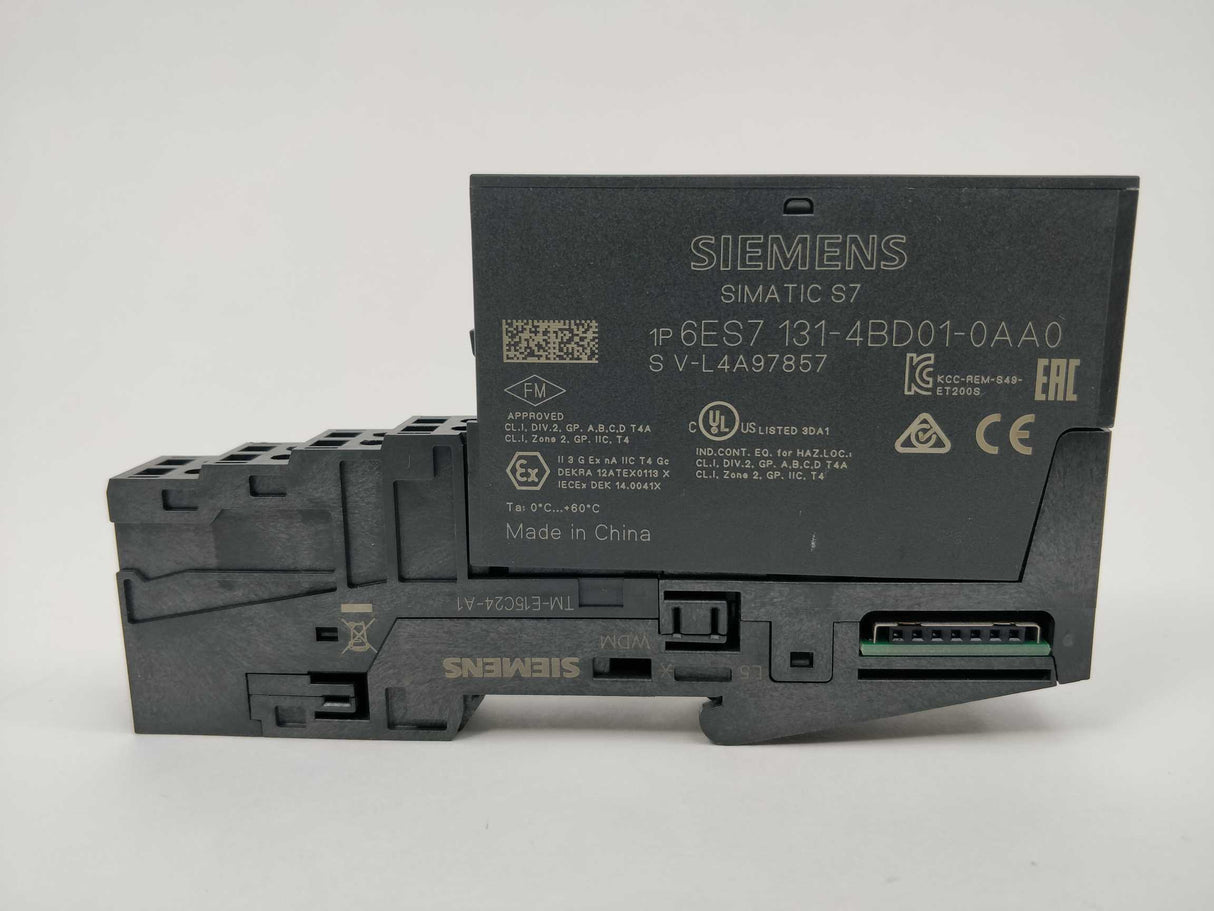 Siemens 6ES7131-4BD01-0AA0 Digital Input Module with 6ES7193-4CA30-0AA0