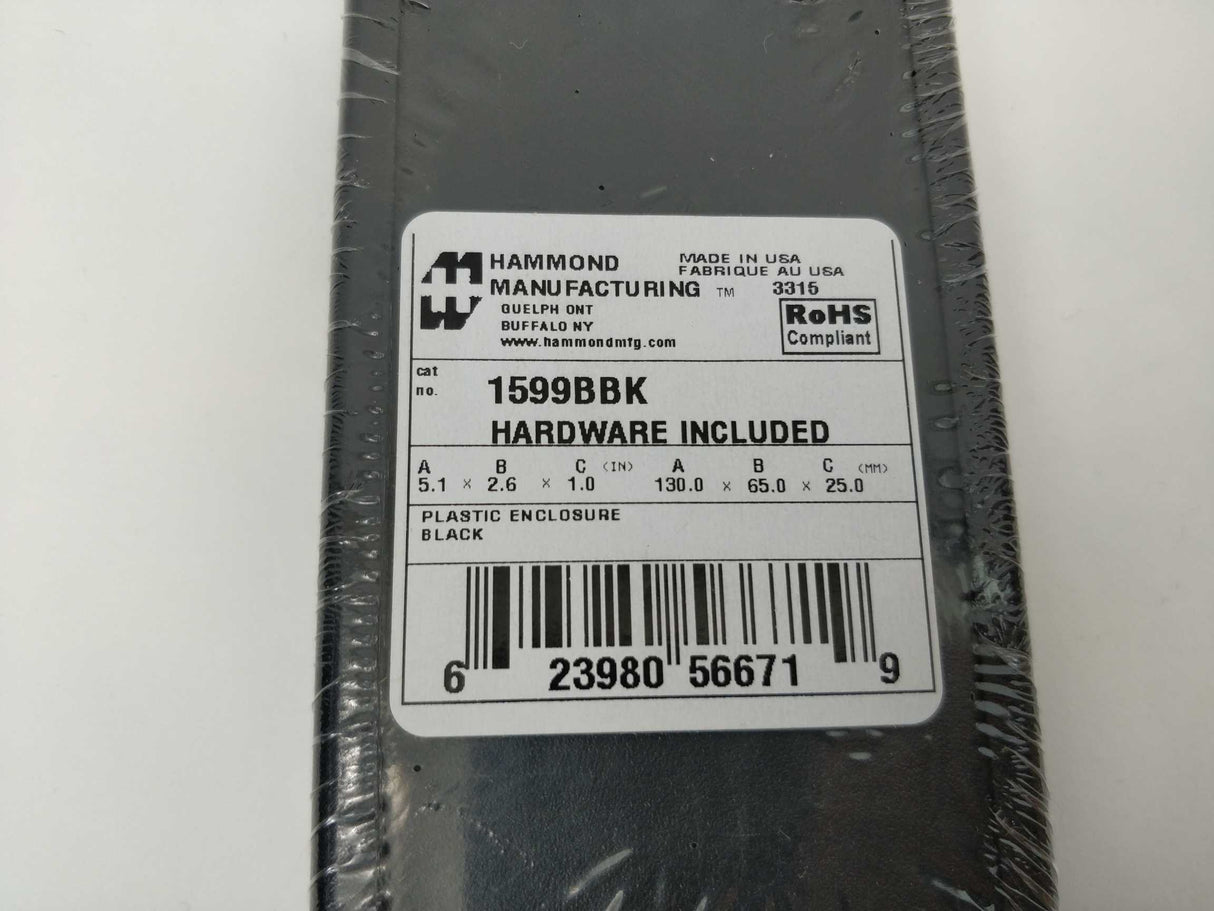 Hammond Manufacturing 1599BBK Plastic enclosure black