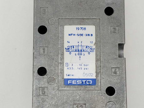 Festo 19708 MFH-5/3E-3/8B Solenoid valve