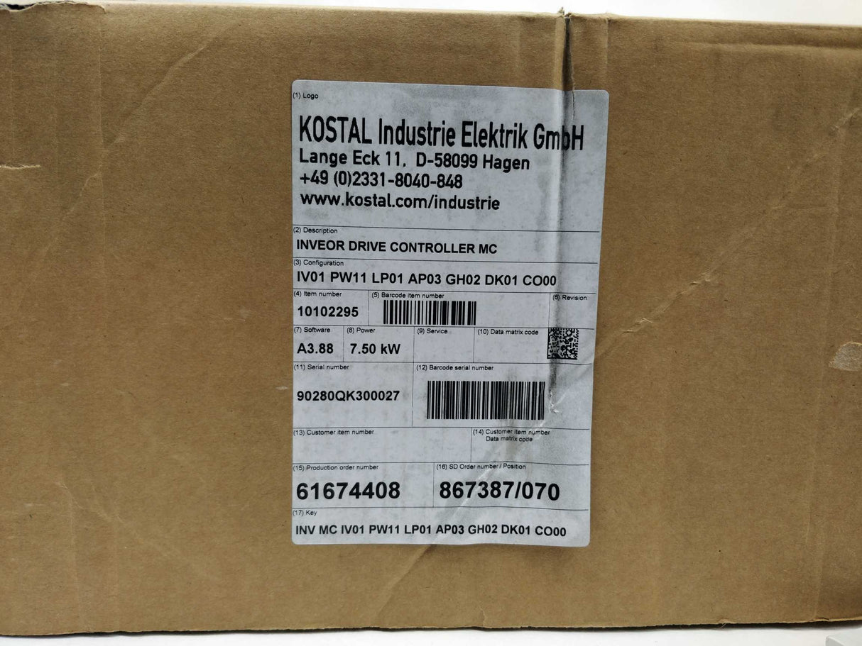 KOSTAL 10102295 IV01 PW11 LP01 AP03 GH02 DK01 CO00