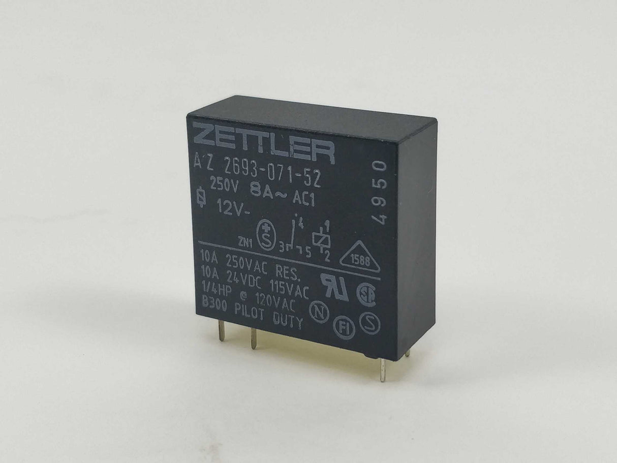 Zettler AZ2693-071-52 Power/Signal Relay. 12VDC