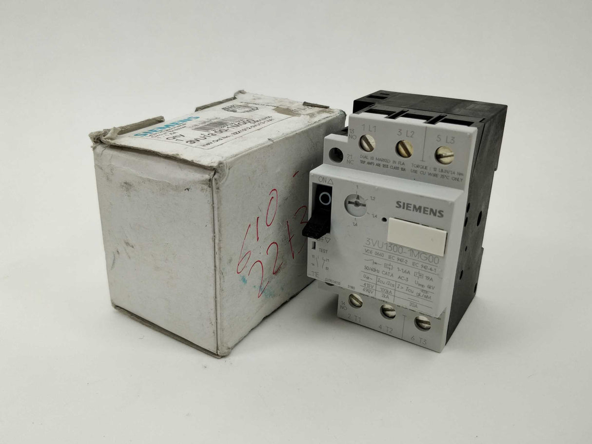 Siemens 3VU1300-1MG00 Circuit Breaker. 1-1,6A