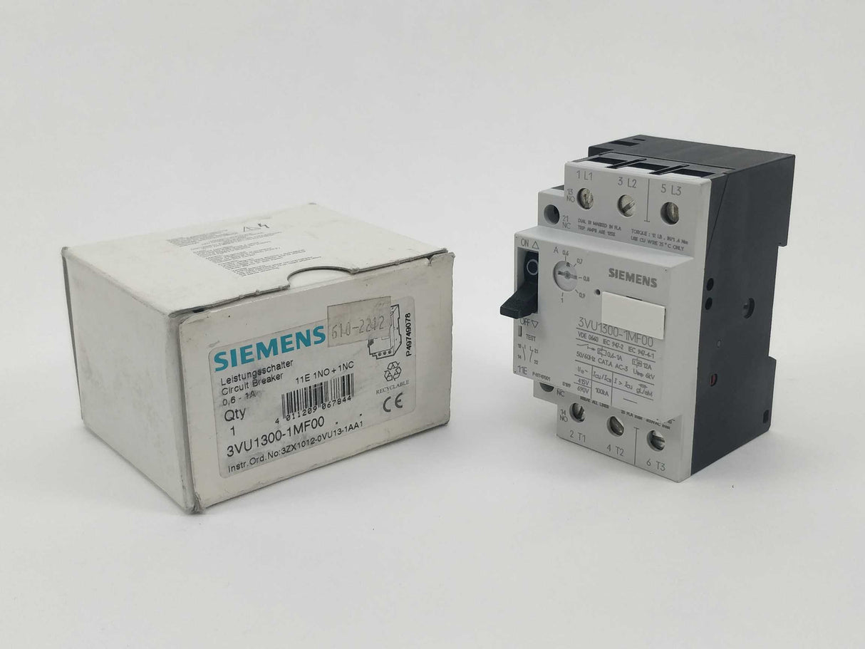 Siemens 3VU1300-1MF00 Circuit breaker 0.6...1A