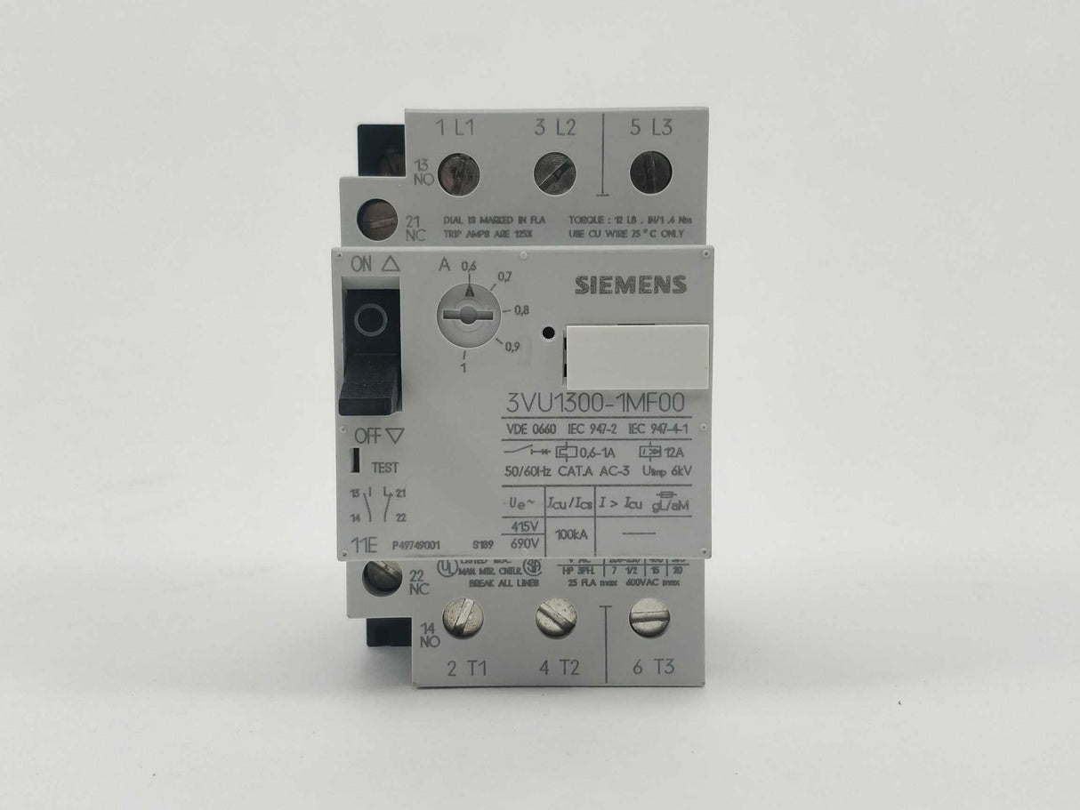 Siemens 3VU1300-1MF00 Circuit breaker 0.6...1A