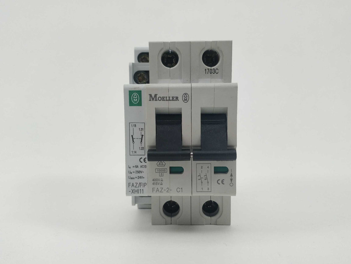 MOELLER FAZ-2-C1 with FAZ/FIP-XHI11 Miniature Circuit Breaker