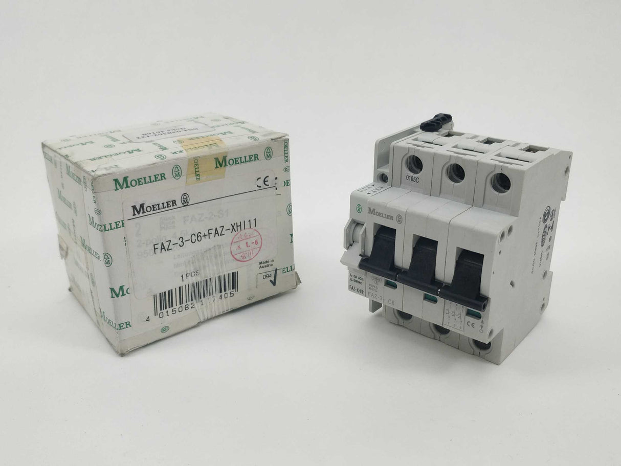 MOELLER FAZ-3-C6 with FAZ-XHI11 Circuit Breaker