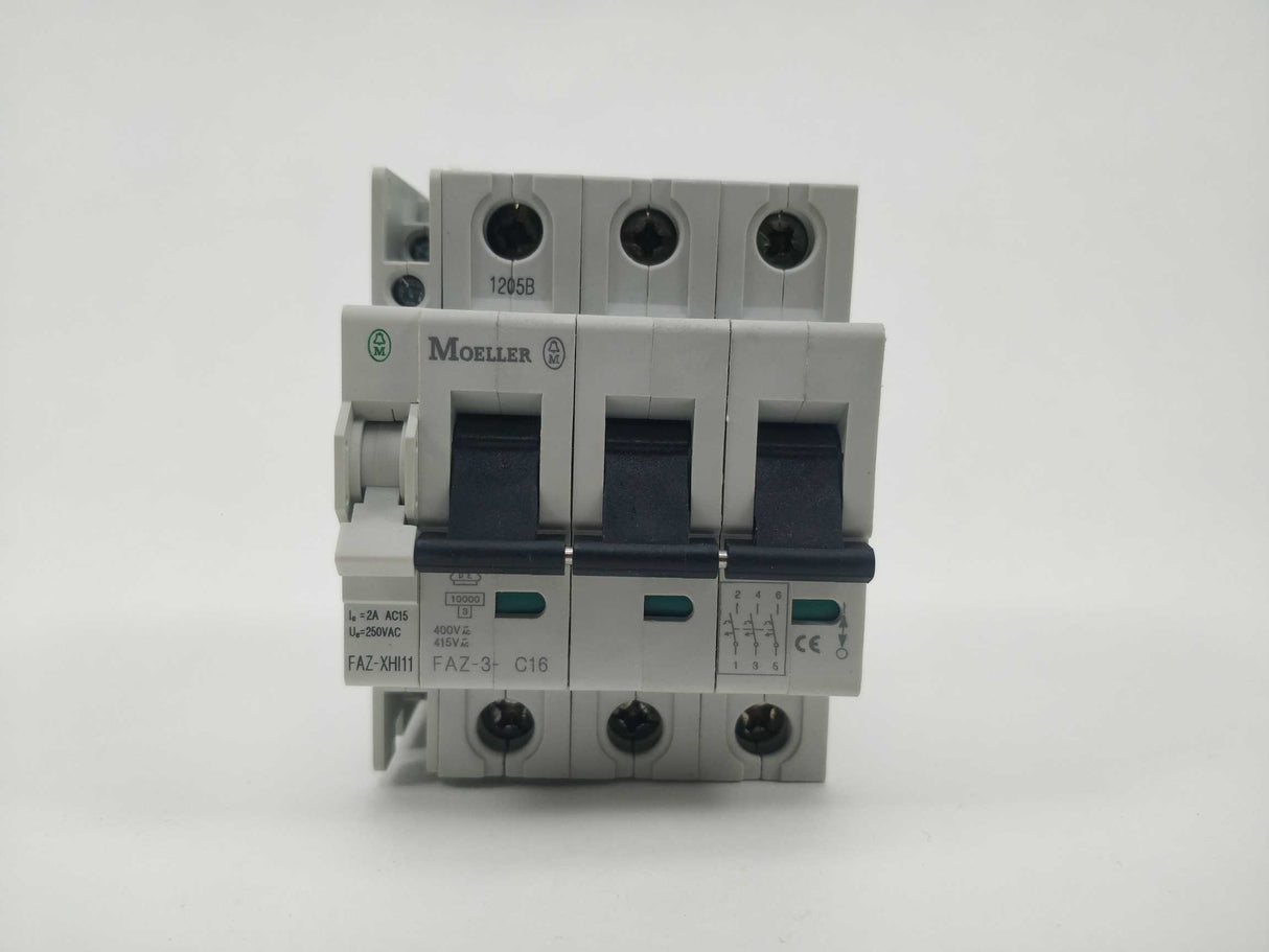 MOELLER FAZ-3-C16 with FAZ-XHI11 Circuit Breaker