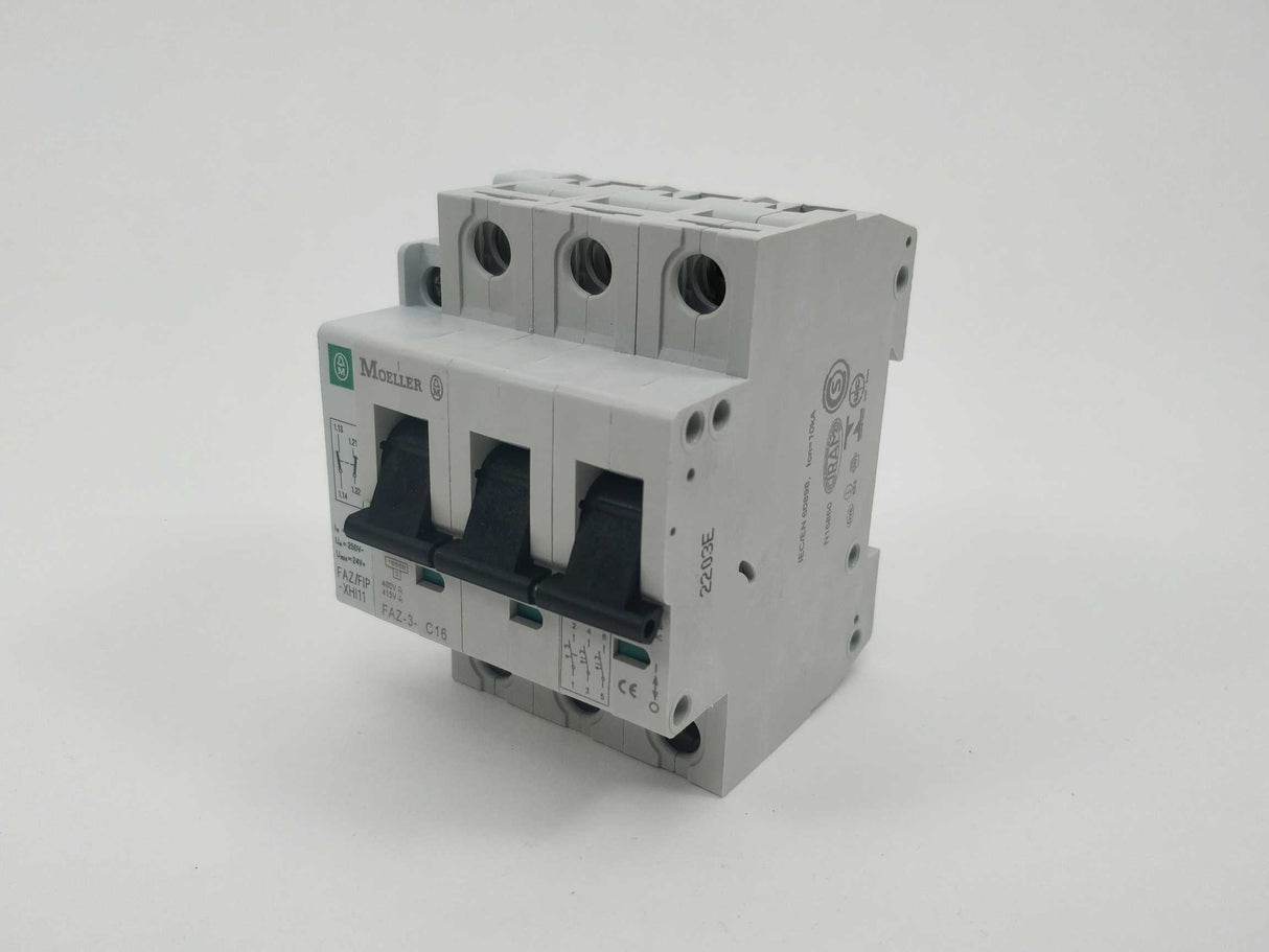 MOELLER FAZ-3-C16 with FAZ/FIP-XHI11 Circuit Breaker