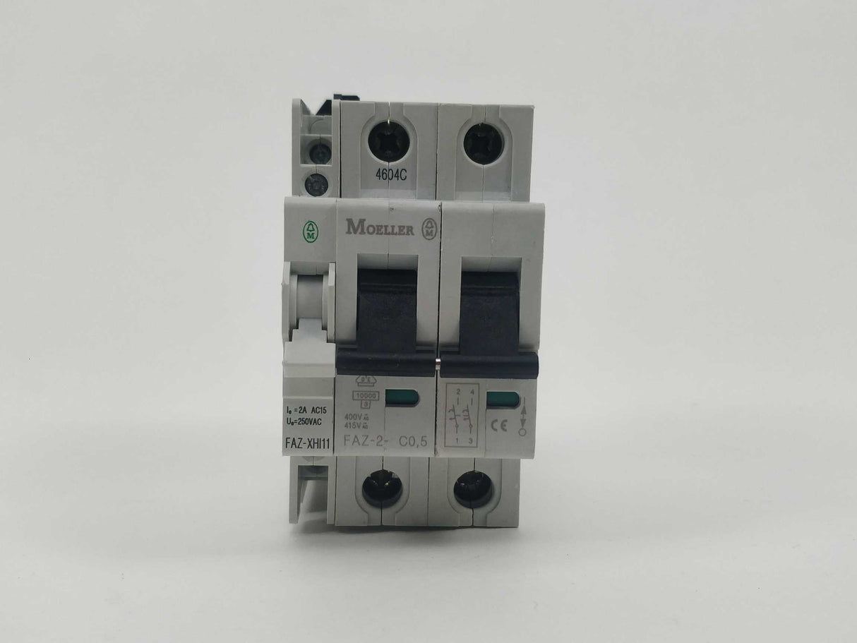 MOELLER FAZ-2-C0,5 with FAZ-XHI11 Circuit Breaker