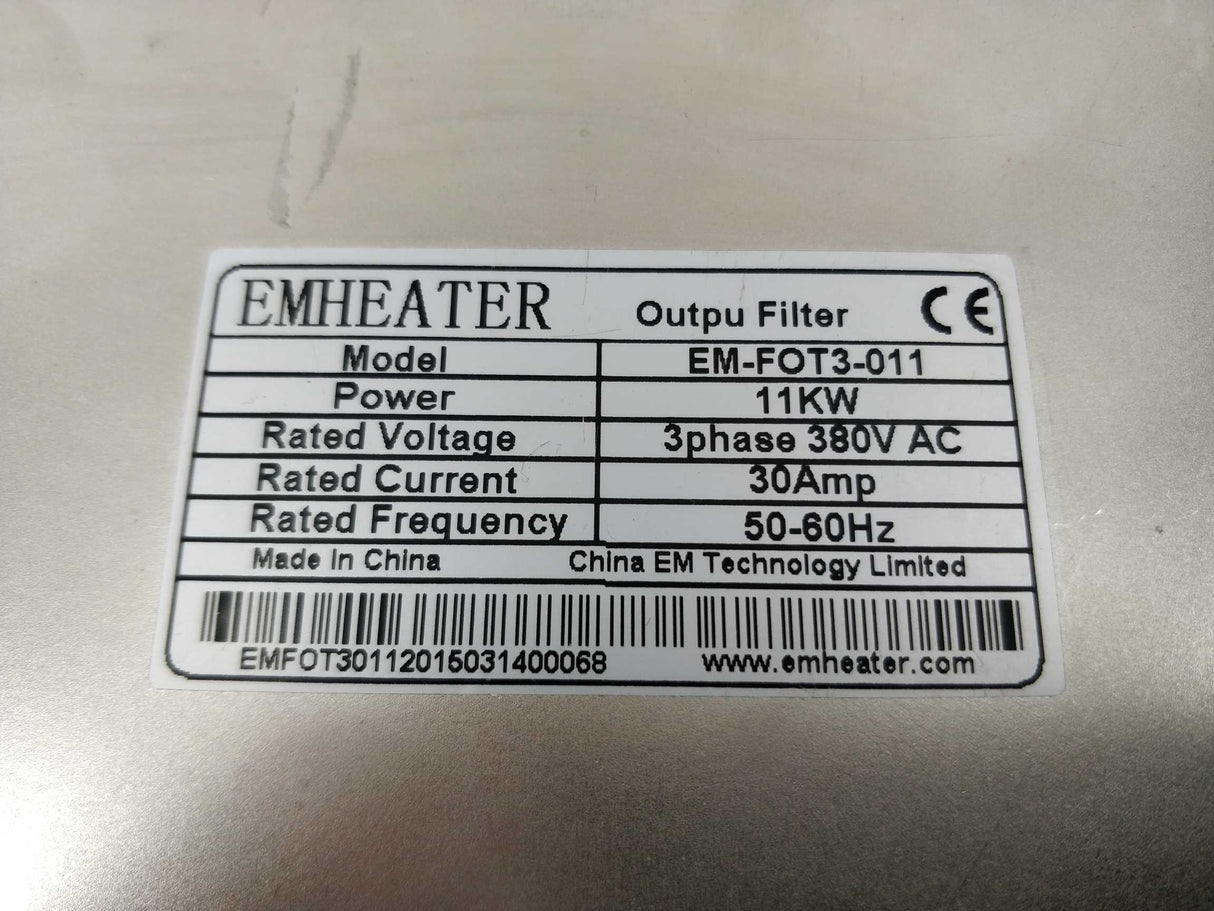 Emheater EM-FOT3-011 Output Filter 11KW 3phase 380V AC 30Amp 50-60Hz