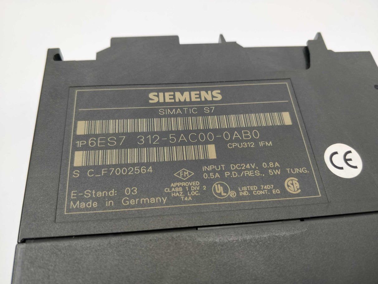 Siemens 6ES7312-5AC00-0AB0 SIMATIC S7 CPU312 IFM