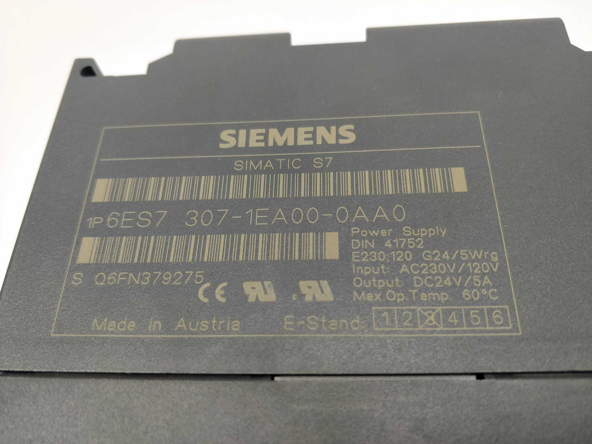 Siemens 6ES73071EA000AA0 SIMATIC S7 PS307, Power Supply