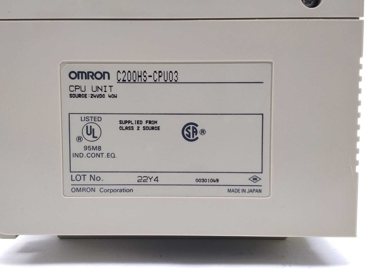 OMRON C200HS-CPU03 CPU Unit